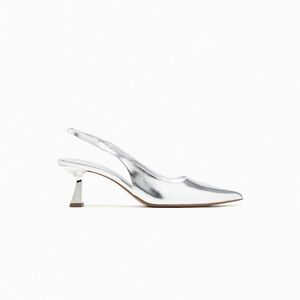 Zara metallic slingback heels